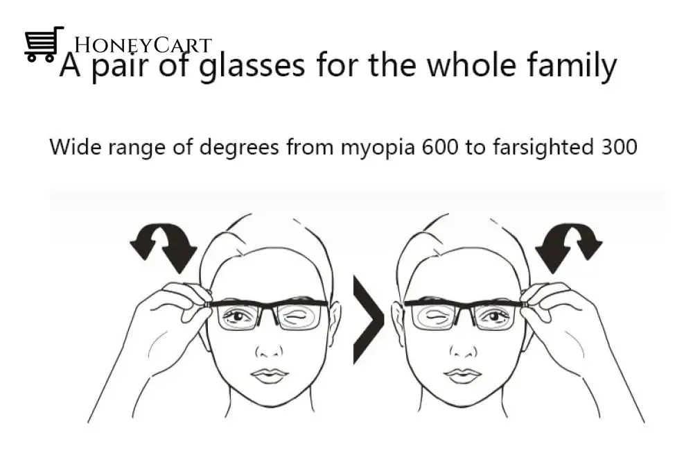 Adjustable Focus Glasses Dial Vision Near and Far Sight