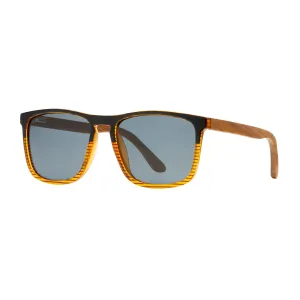 Cail - Black Brown/ Walnut Wood / Smoke Polarized