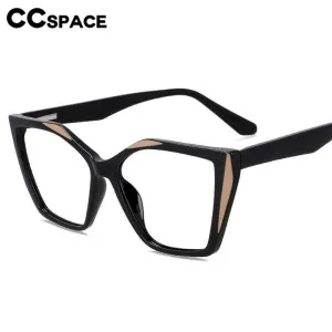 CCspace Unisex Full Rim Large Square Tr 90 Titanium Eyeglasses 56443