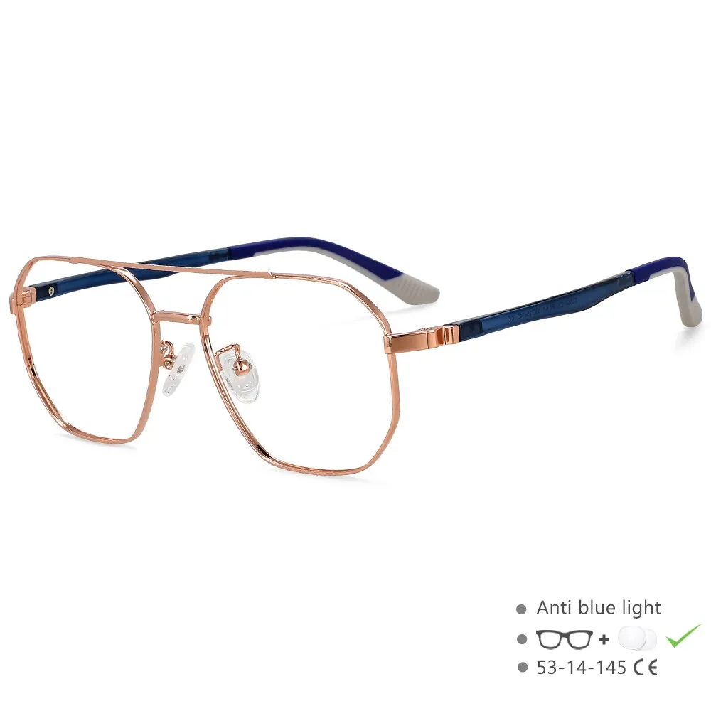 CCspace Unisex Full RIm Oval Double Bridge Alloy Eyeglasses 55604