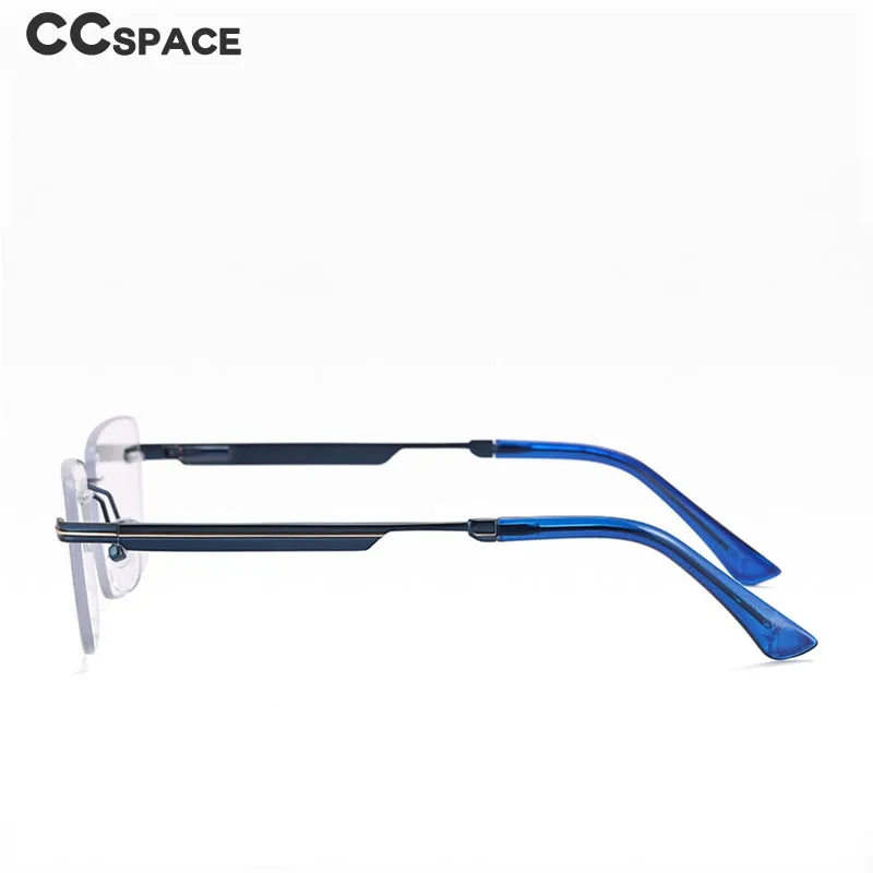 CCspace Unisex Rimless Square Alloy Eyeglasses 55384