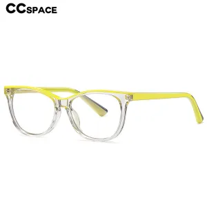 CCspace Youth's Unisex Full Rim Square Tr 90 Titanium Eyeglasses 54524