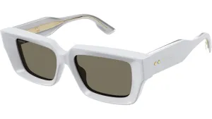 Gucci Rectangle Sunglasses Grey/Brown