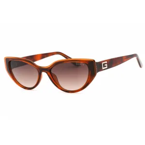 Guess Women's Sunglasses - Dark Havana Plastic Full Rim Cat Eye Frame | GU7910 52F