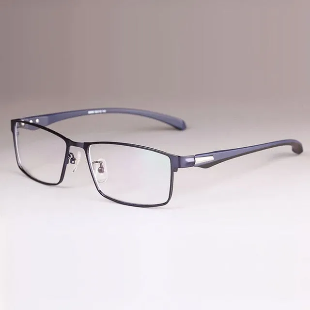 Hotochki Men's Full And Semi Rim Square Titanium Alloy Eyeglasses