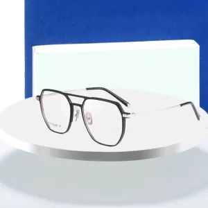 Hotochki Unisex Full Rim Titanium Alloy IP Plated Frame Eyeglasses