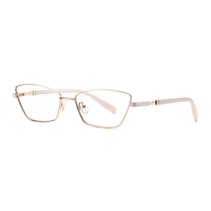 Hotony Women's Full Rim Cat Eye Alloy Front Frame Eyeglasses 3012