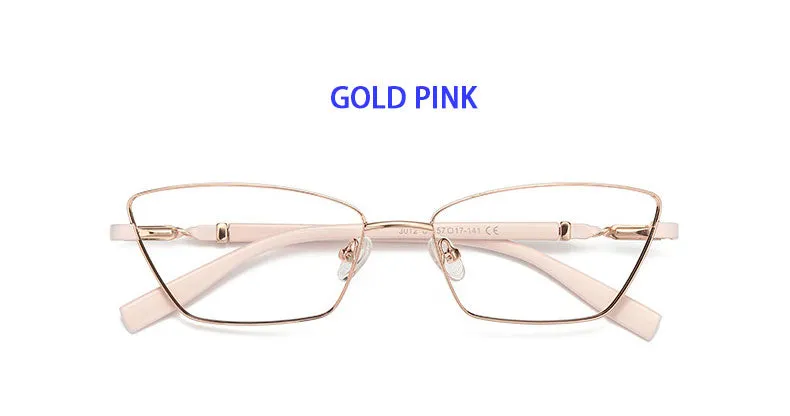 Hotony Women's Full Rim Cat Eye Alloy Front Frame Eyeglasses 3012