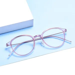 Hotony Women's Full Rim Round Square Acetate Eyeglasses 5820m