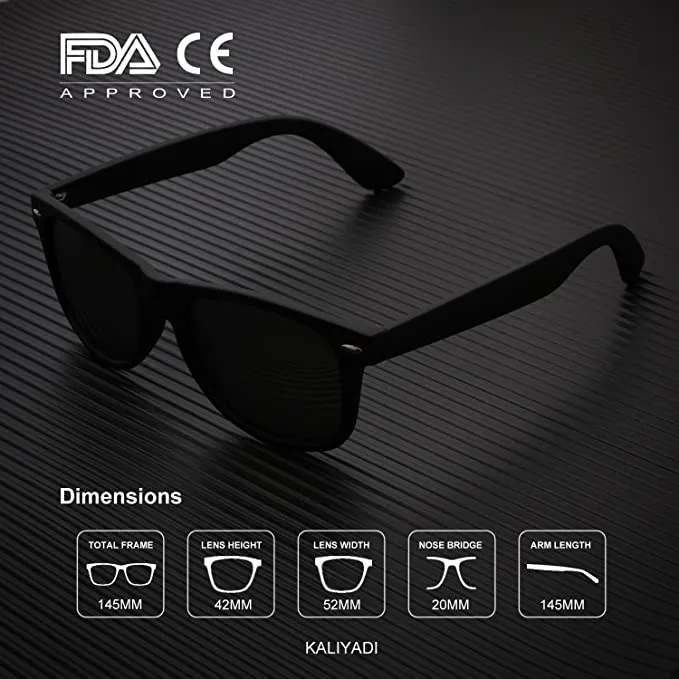 Kaliyadi Polarized Sunglasses for Men and Women Semi-Rimless Frame Driving Sun glasses 100% UV Blocking