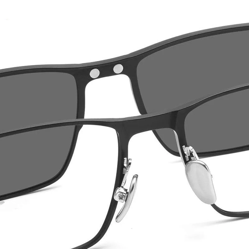 Optical Night Vision Polarized Magnetic Clip -  Glasses for Men Pure Titanium Frame