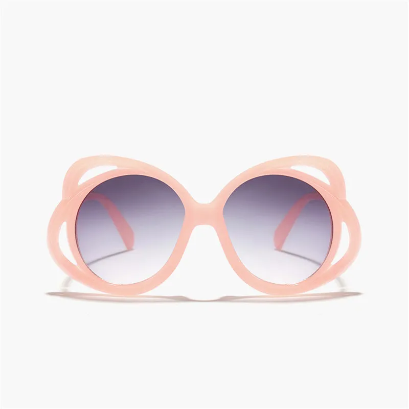 Toddler/kids Girl Sweet Style Hollow-Out Butterfly Frame Sunglasses (with Velvet Pouch)