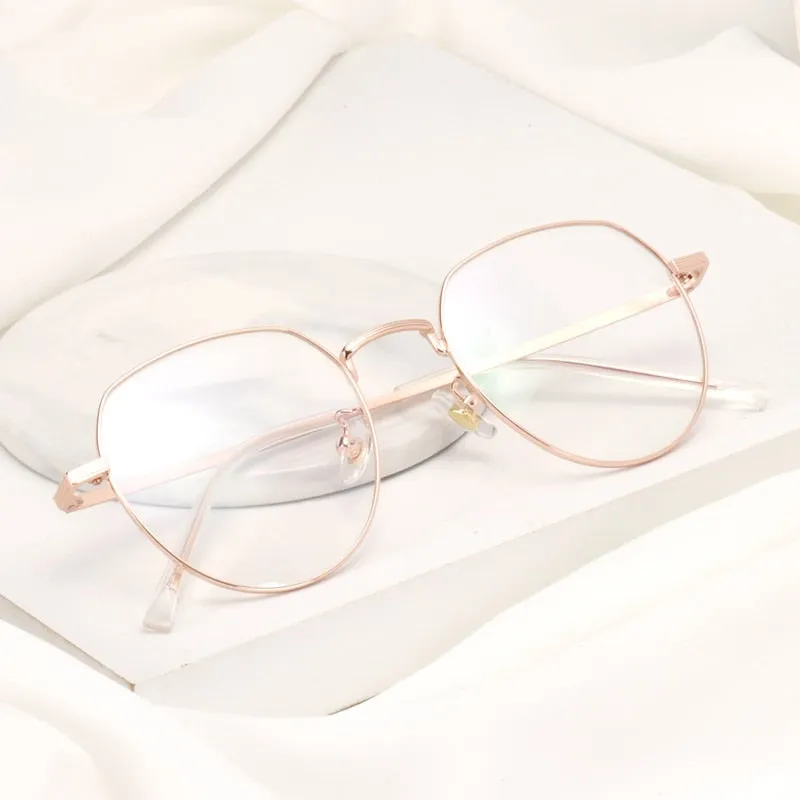 Yimaruili Unisex Full Rim Round Titanium Frame Eyeglasses 1901