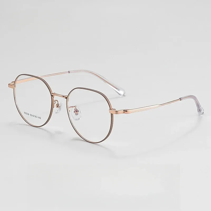Yimaruli Women's Small Full Rim Round Alloy Eyeglasses 96238