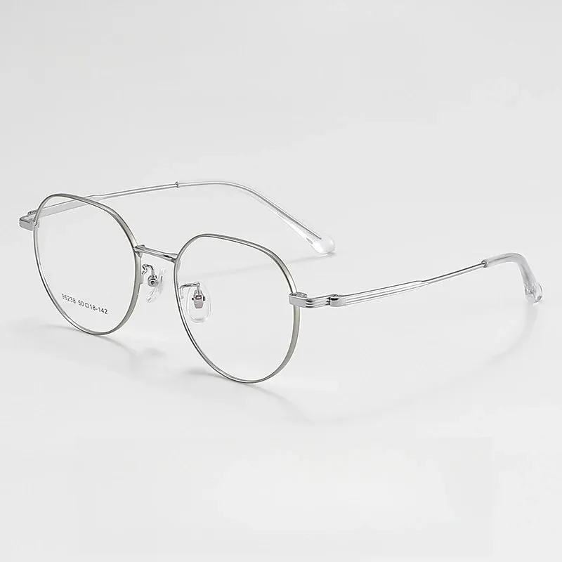 Yimaruli Women's Small Full Rim Round Alloy Eyeglasses 96238